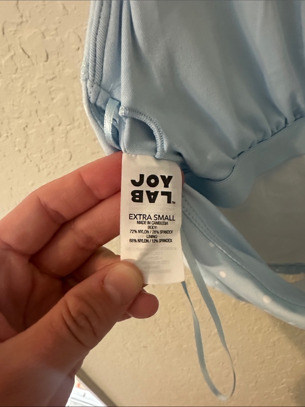 Joylab later support tank top light blue polka dots h - Picture 5 of 5